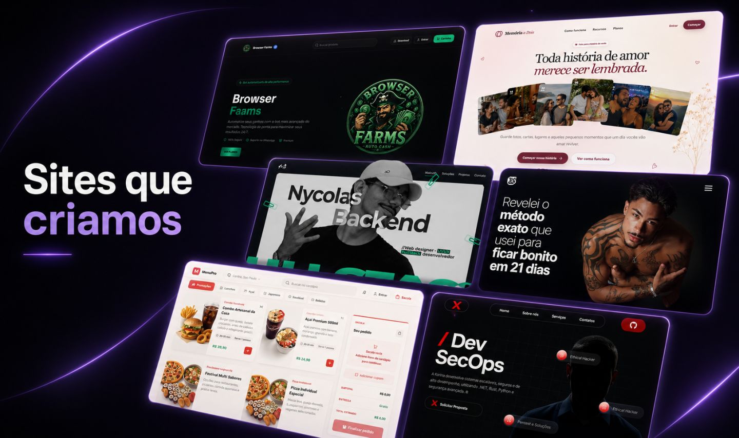 CRIO SITES, APPS, SISTEMAS E IA | PREÇO BAIXO | ENTREGA RÁPIDA