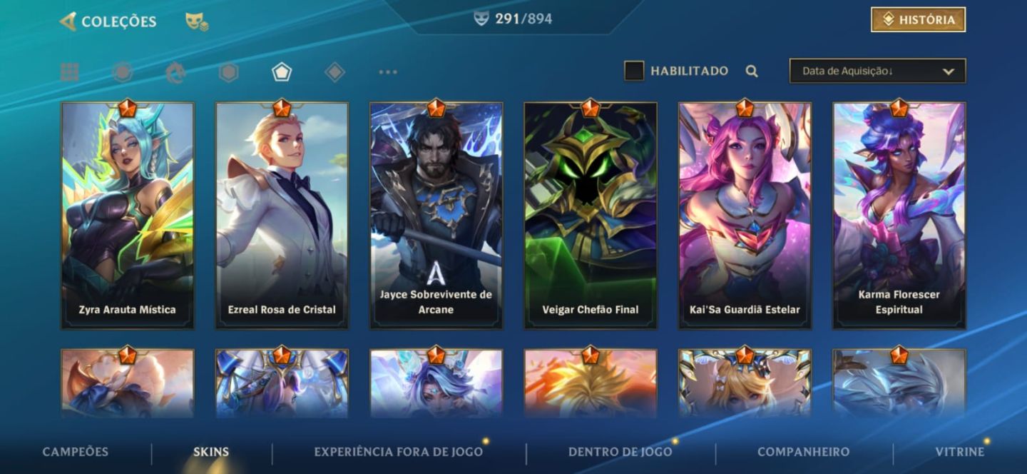 CONTA COM TODAS AS SKINS DA LUX E +290 SKINS