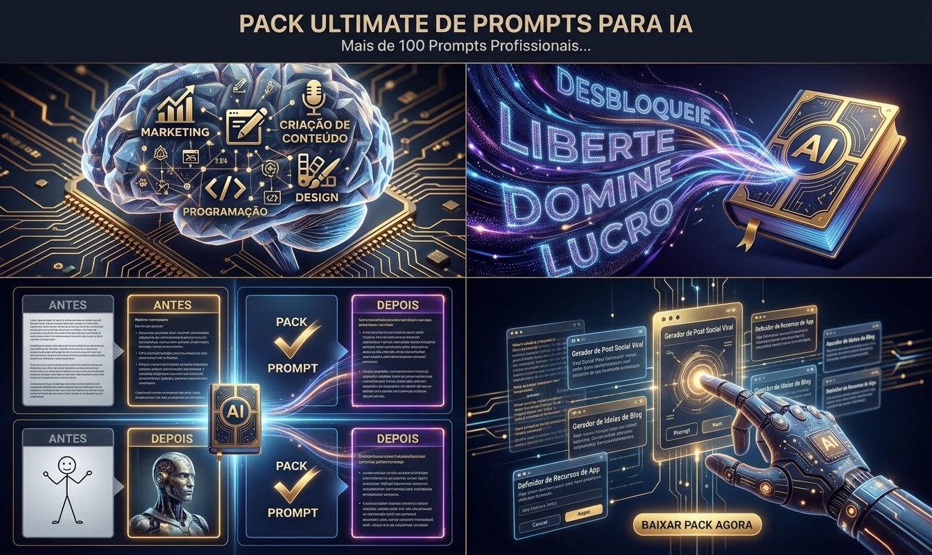 PACK ULTIMATE DE PROMPTS PARA IA Mais de 100 Prompts Profissionais
