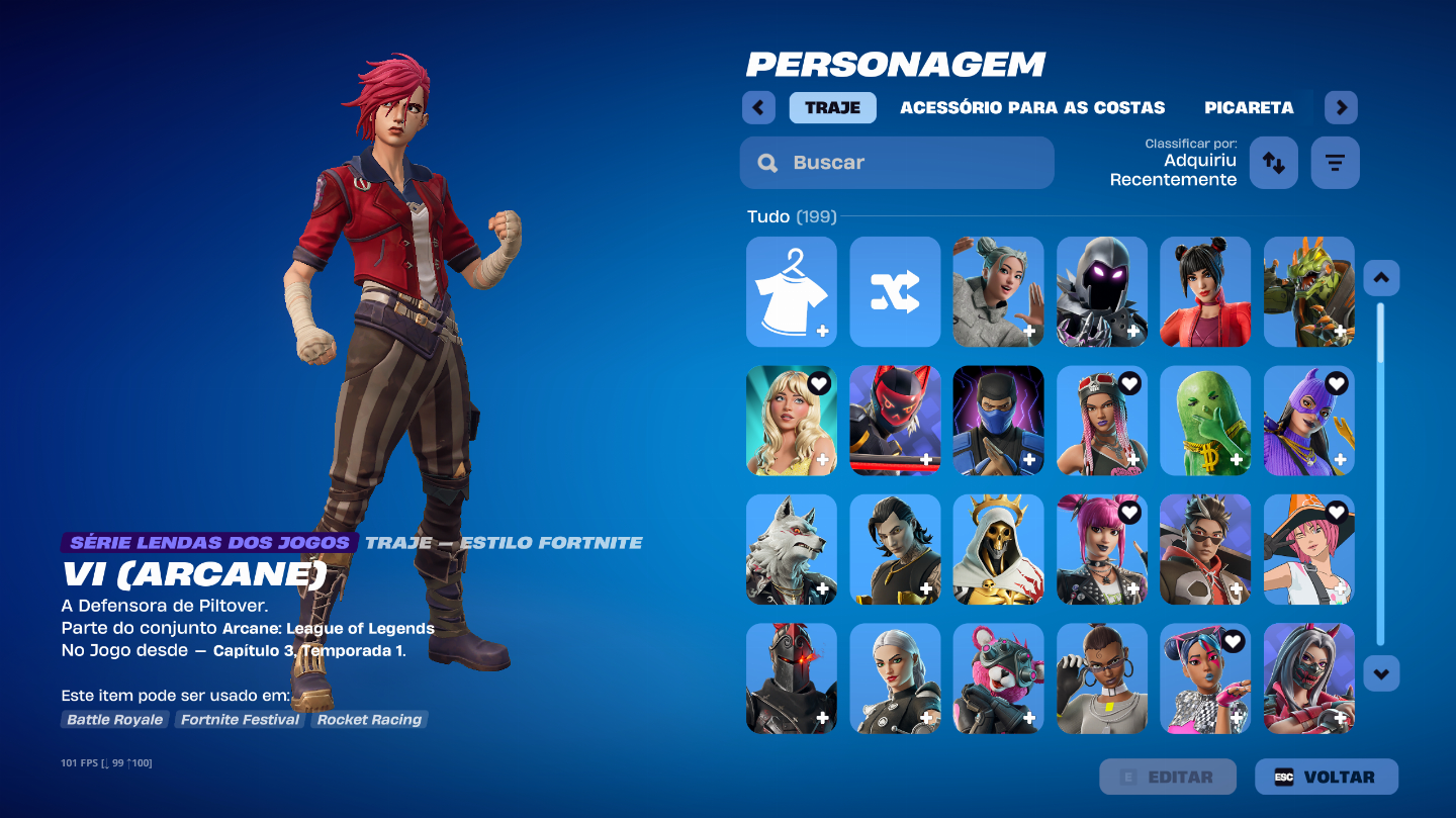 Conta Fortnite + Conta Epic com alguns jogos.