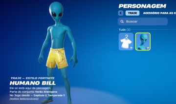 Conta Fortnite skin T.E (Humano Bill)