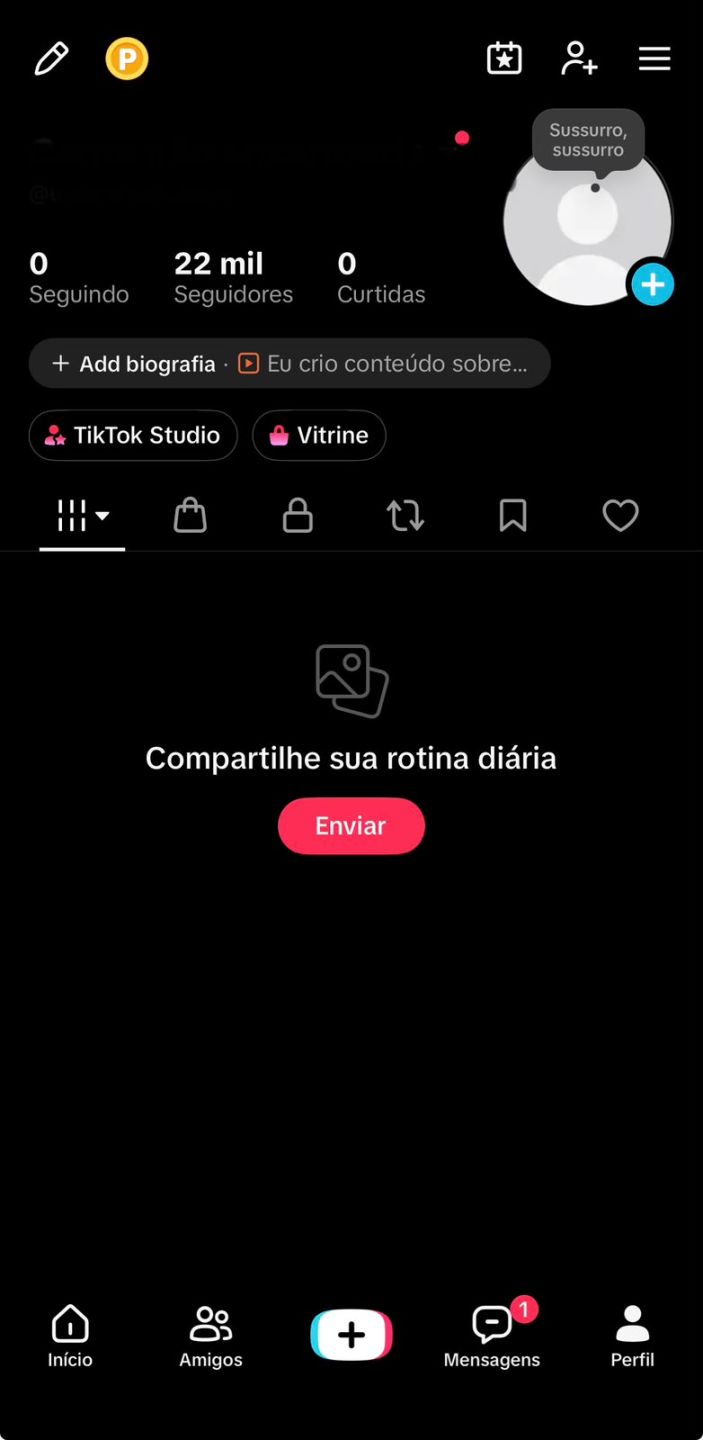 Conta de tik tok (promoção)