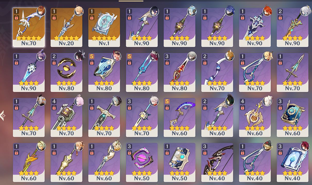 Conta genshin AR 58, Flins, Mavuika, Columbina, Ineffa, zhongli e outros!!