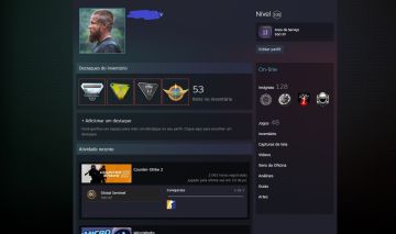 Conta cs2 prime level 100 steam + medalhas