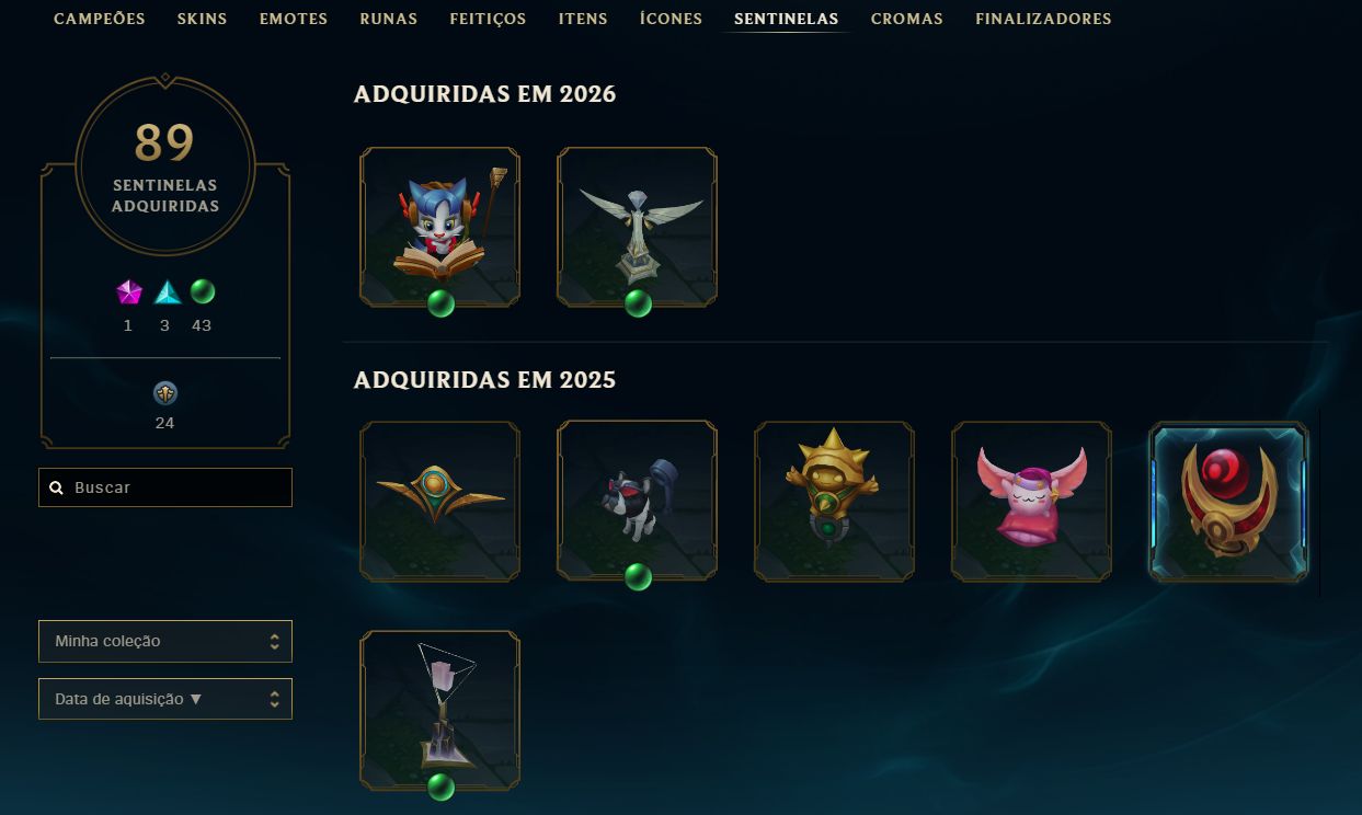 Conta de lol 2013 main sup, com skins de adcs e mid tbm o