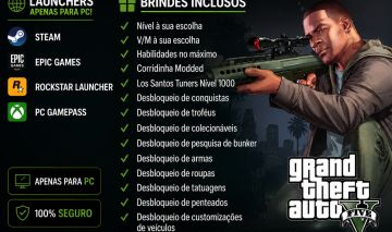 GTA 5 ONLINE LEGACY - DINHEIRO + BRINDES
