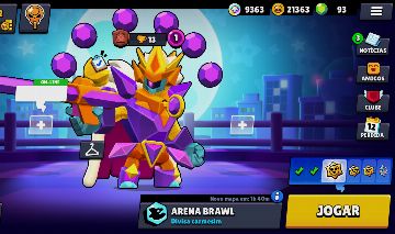 CONTA BRAWL STARS 21K MOEDAS + 9K BLINGS + RICO SOBERANO