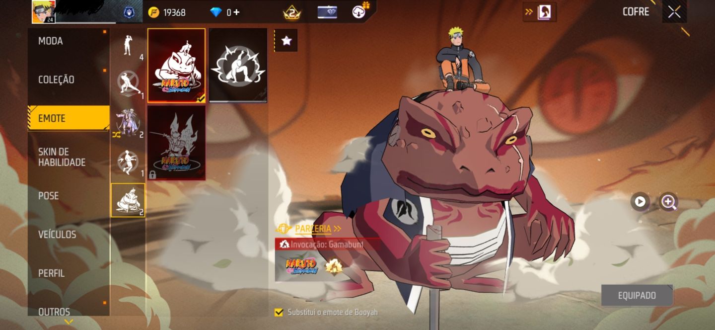 CONTA BOT NARUTO FREE FIRE