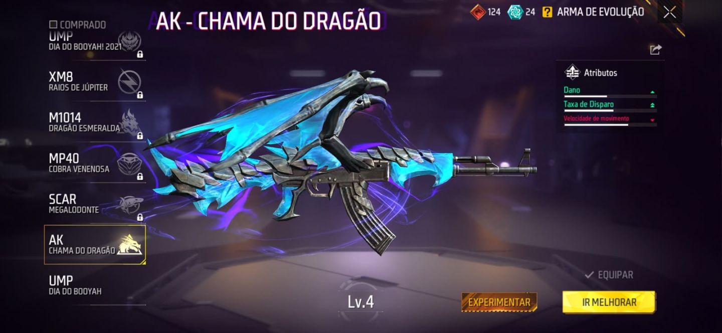 Conta free fire, muito rara, nivel 67