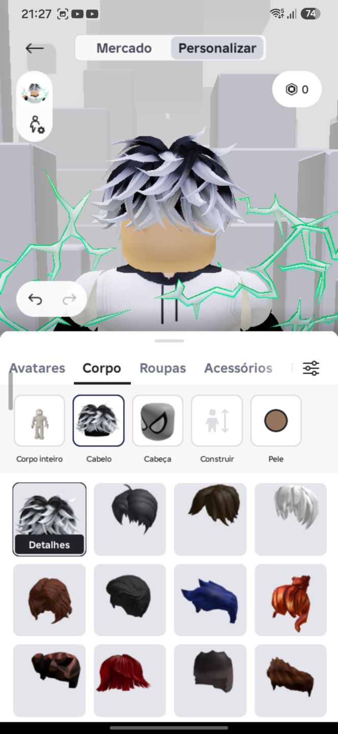 Conta de Roblox cheia de skins e itens raros