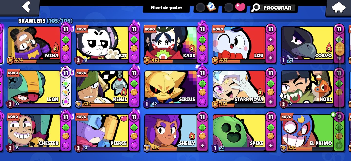 CONTA BRAWL STARS FULL LENDÁRIOS E ULTRA
