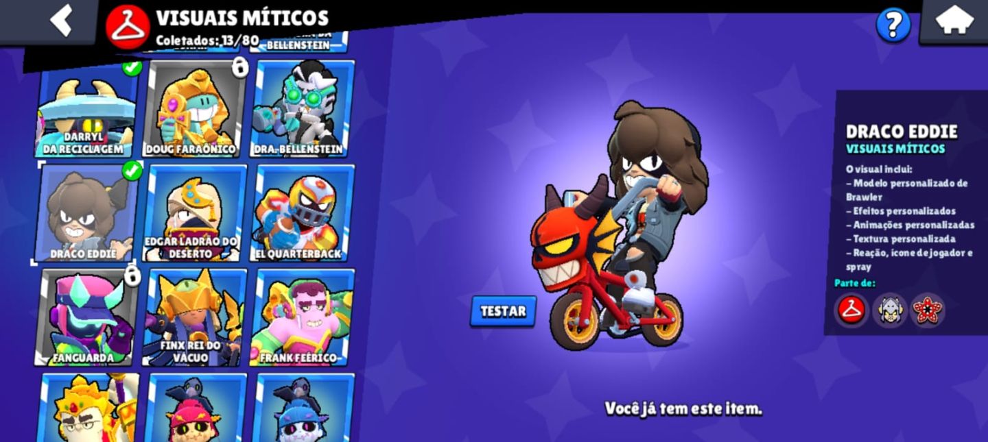 CONTA BRAWL DE 60K+ COM SKINS HYPER, LENDÁRIAS E MITICAS ! (PASS PLUS ATIVO)