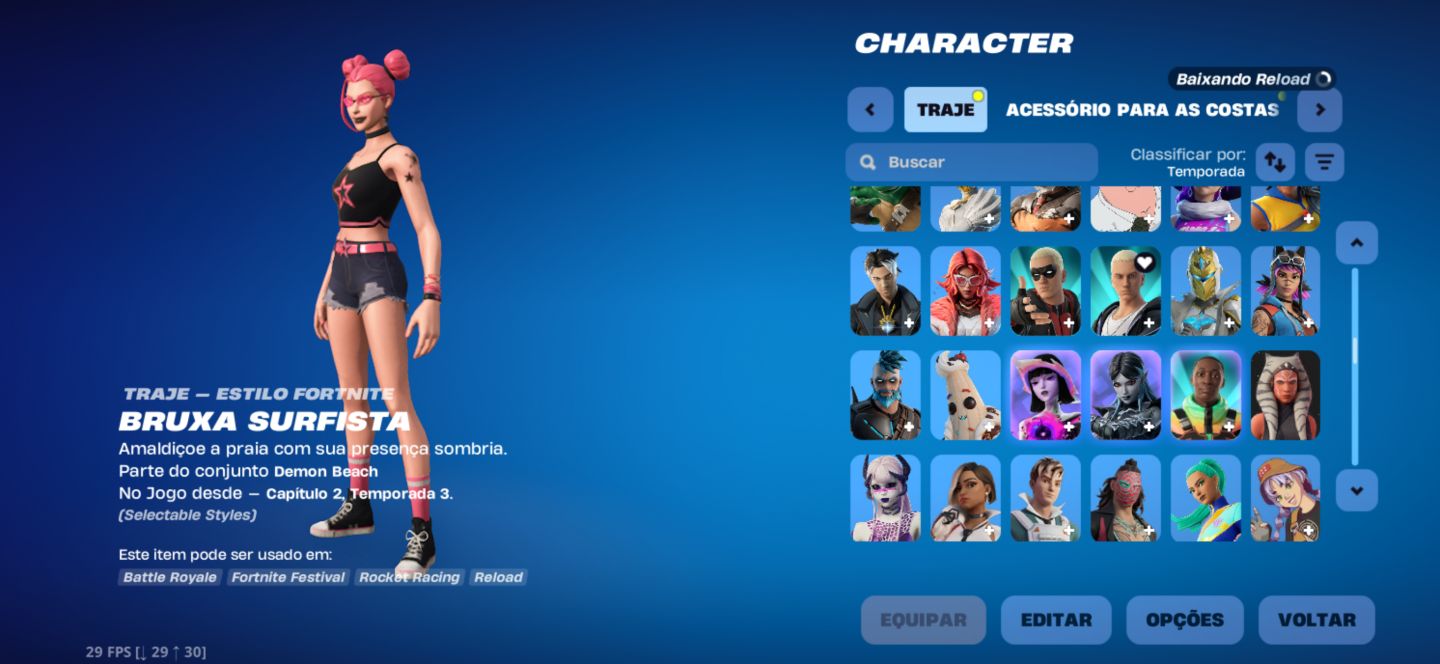 CONTA FORTNITE +450SKINS +PICARETAS LARA CROFT MTO MAIS