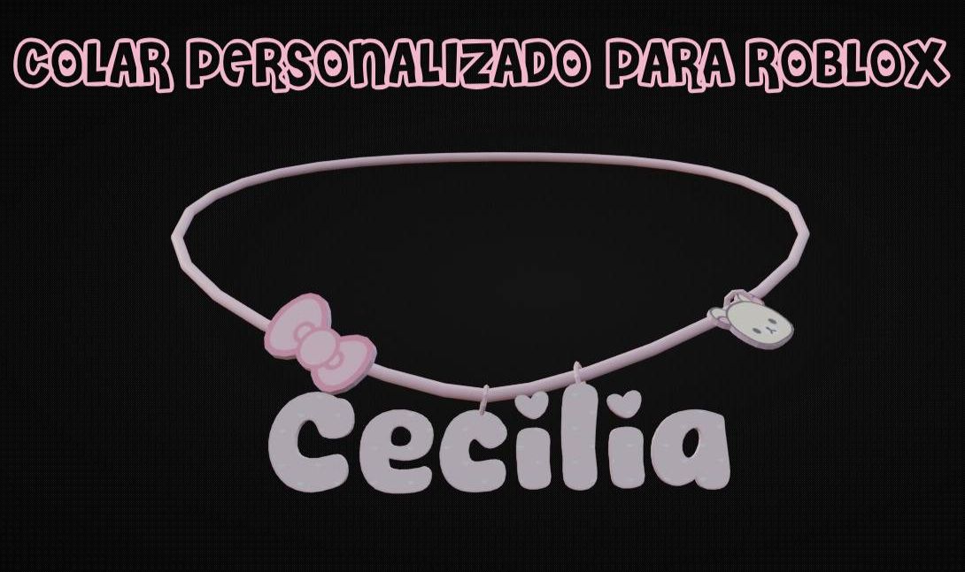 COLAR PERSONALIZADO PARA ROBLOX, MASCULINO/FEMININO (ROBLOX UGC)