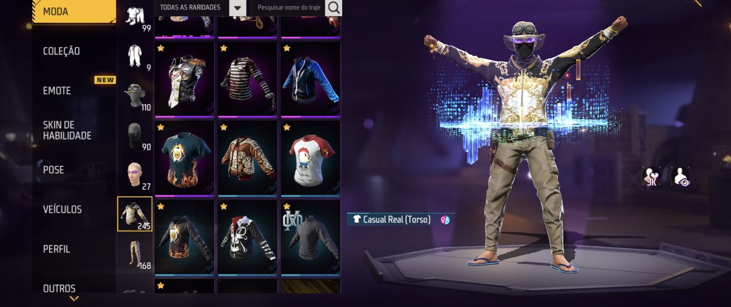 Conta free Fire antiga com 4,5,6,7 passe