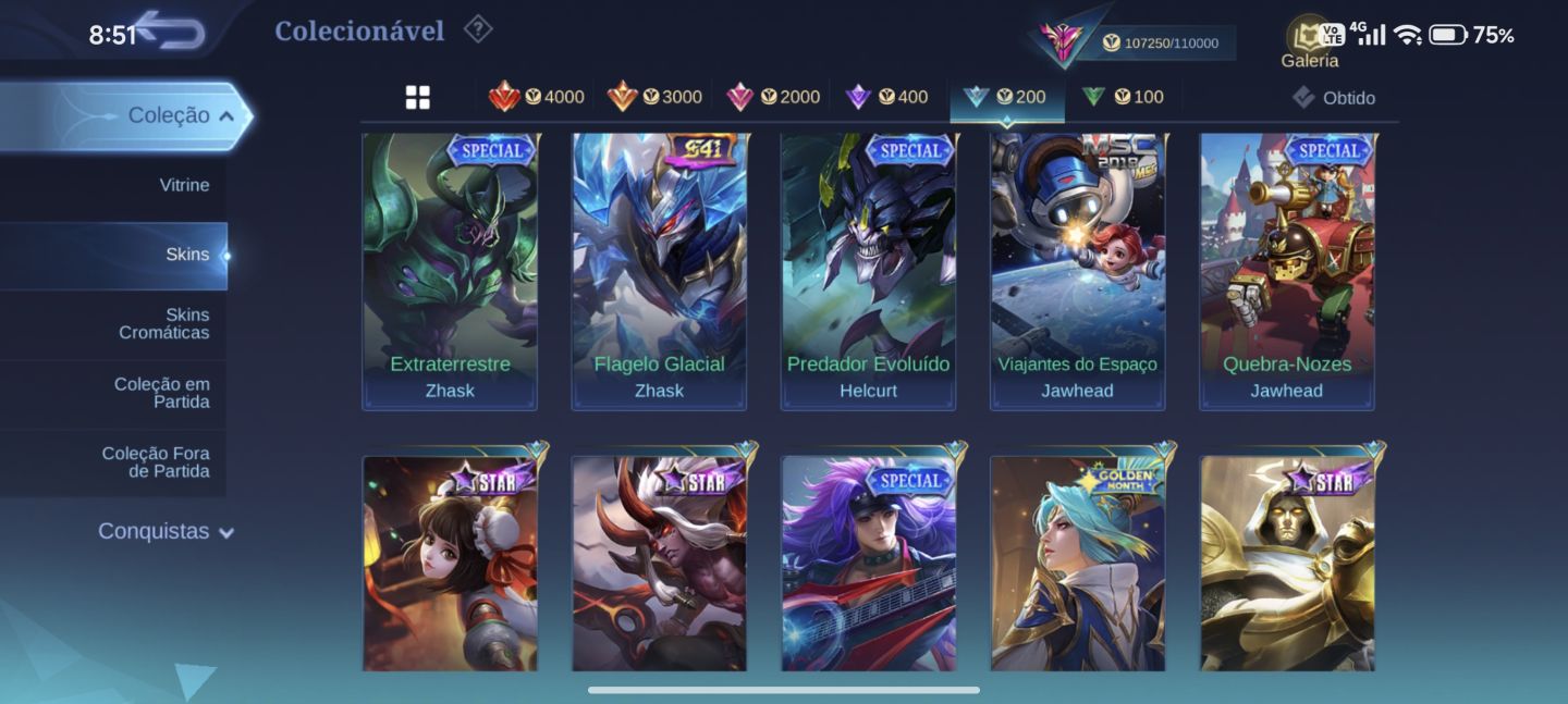 Conta Collabs Mobile Legends