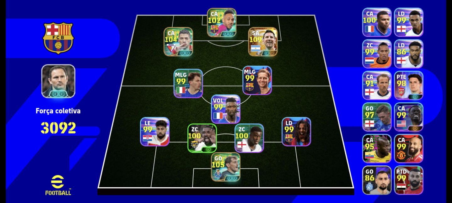 Conta com BIGTIME e Epicos eFootball Mobile