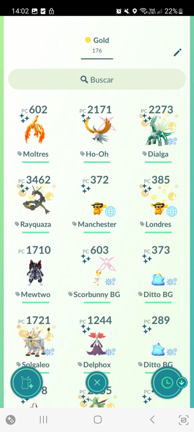 Conta Pokemon GO 700 Shinys Raros Nv 61