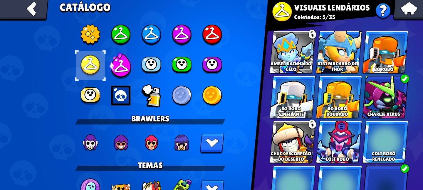 CONTA BRAWL STARS DESDE DE 2019, 34K DE TROFÉUS, 57 HIPERCARGAS, 77 BRAWLERS ETC