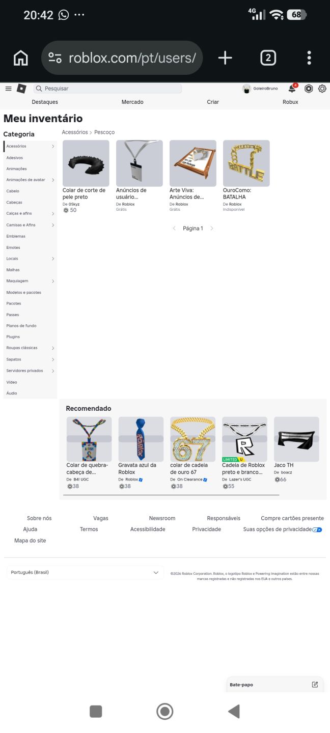 Conta roblox 2020 11k Gastos mais GoldLika: Battle e varios Off Sales