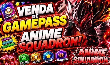[PROMOÇÃO] ANIME SQUADRON | GAMEPASS | ROBLOX | DESCONTO IMPERDIVEL