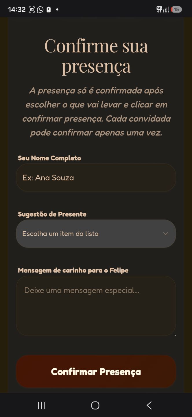 Convites de aniversário em site