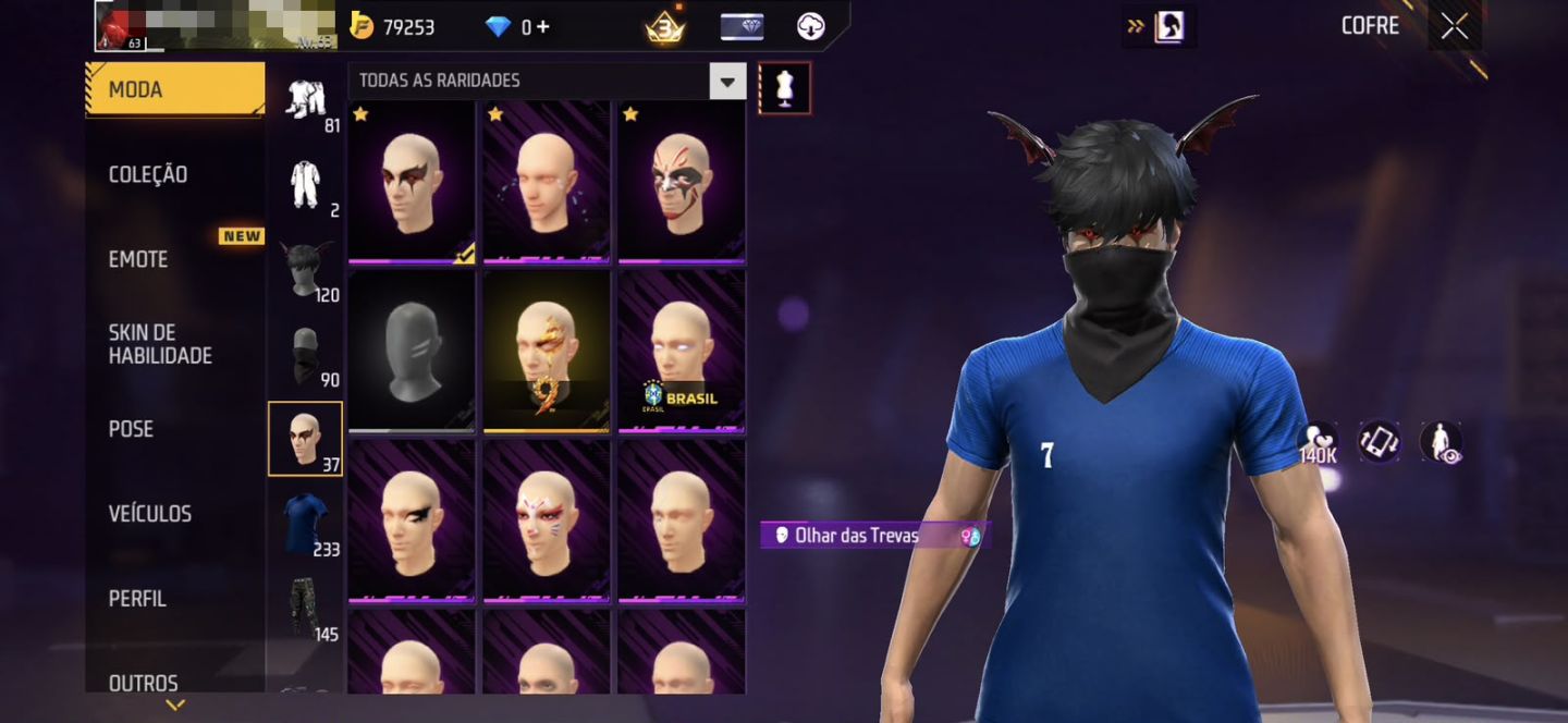 [CONTA RARA] BTS + 233 TORSOS + 145 CALÇAS + ITENS RAROS | FREE FIRE