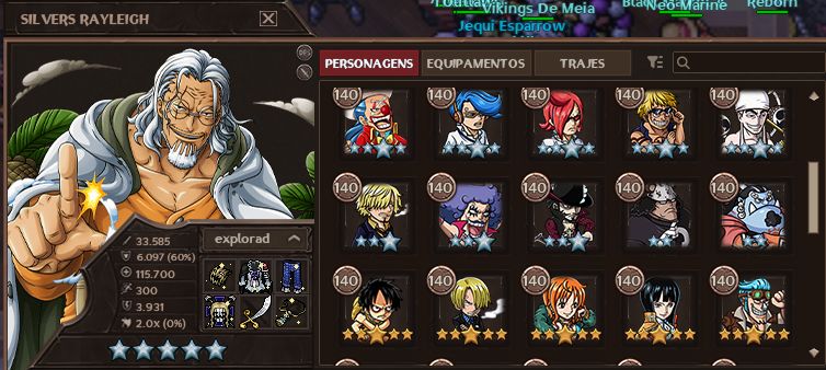 14K DE TRIP/CONTA COM RAYLEIGH E SET DO HAWKINS+16 GLA-GRAND LINE ADVENTURES