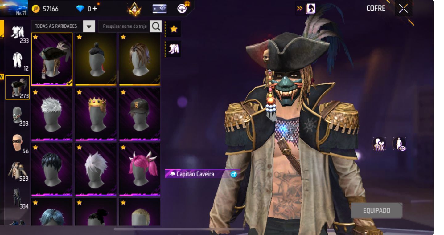 CONTA DE FREE FIRE | SUPER GEMADA, 521 PEITA | FULL ATT, PASSE ANTIGO | PROMOÇÃO