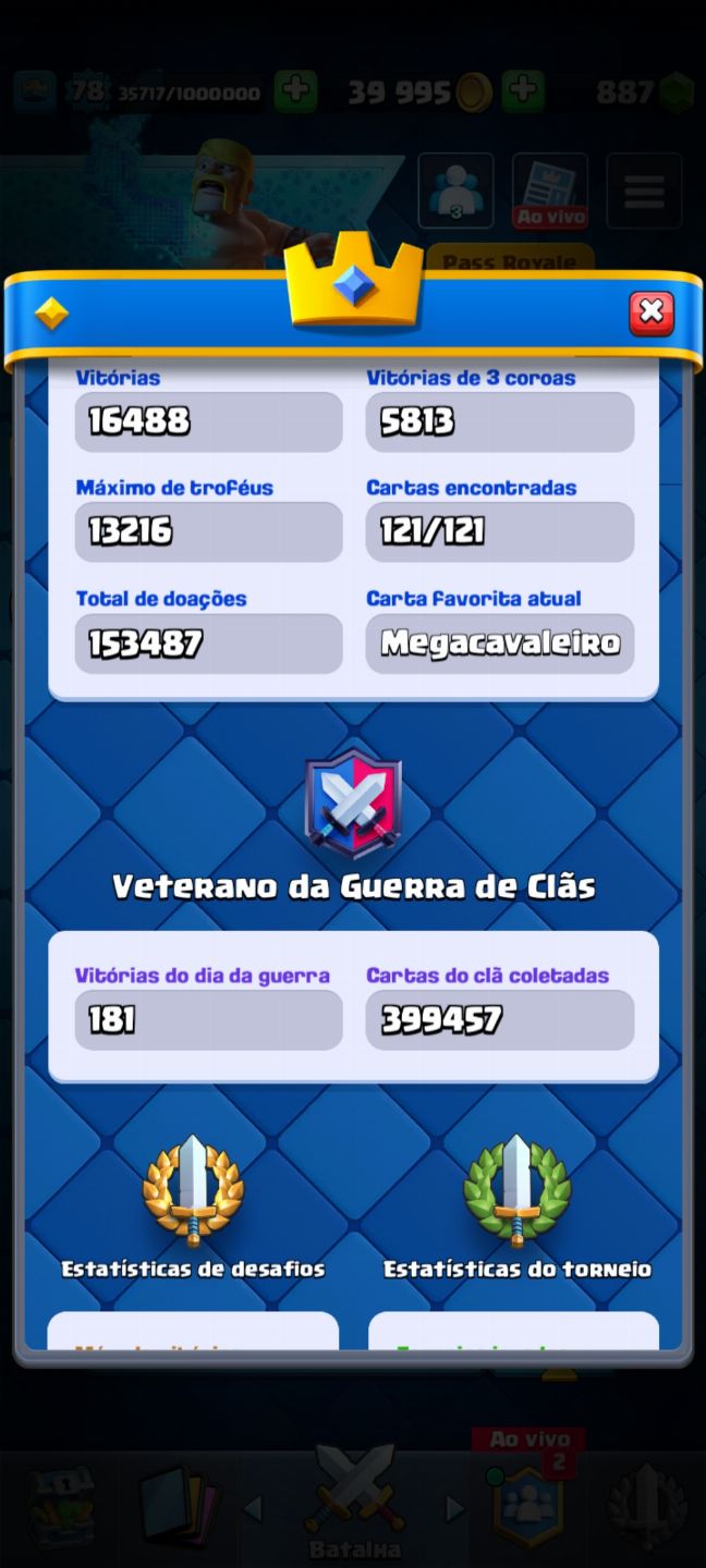 Conta Clash 10Anos Niv 80|25 EVOS|18 Emotes Lend|Vet de Guerra 388K|+5K 3 Coroas