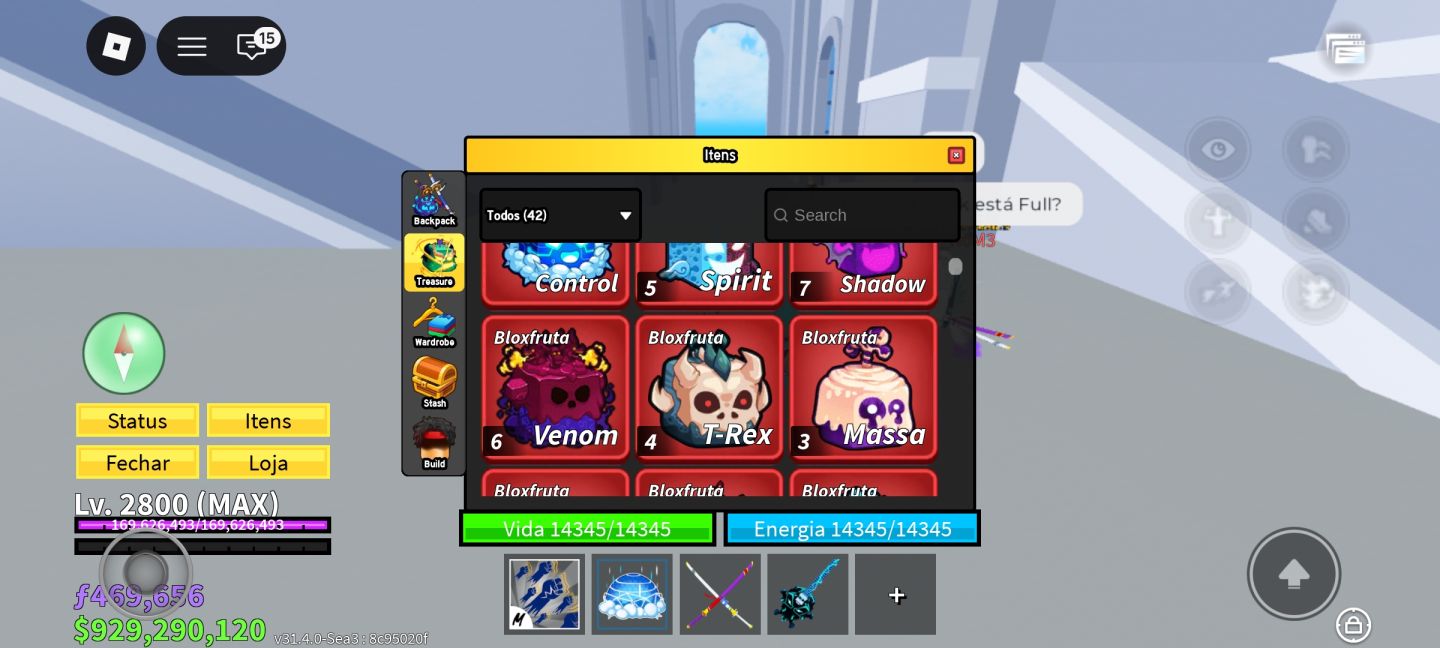CONTA ENDGAME RARA | LVL MAX | 11 STORAGE | TODAS GAMEPASSES exceto notificador