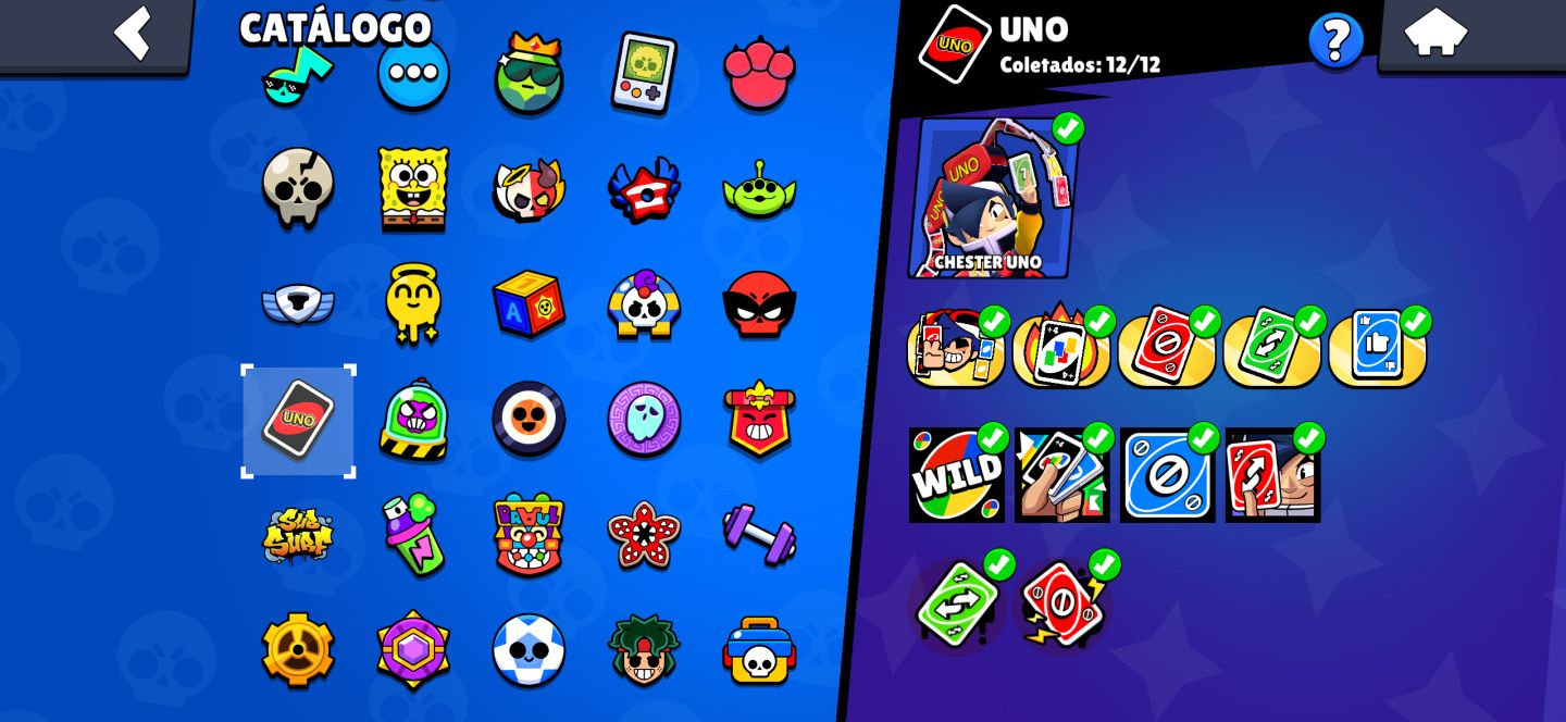 Conta brawl stars antiga e com muitos itens de colaborações