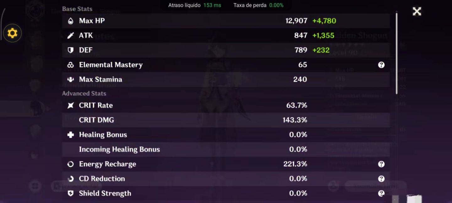 Conta genshin com vesna, columbina, scoffier, neuvi, zhongli