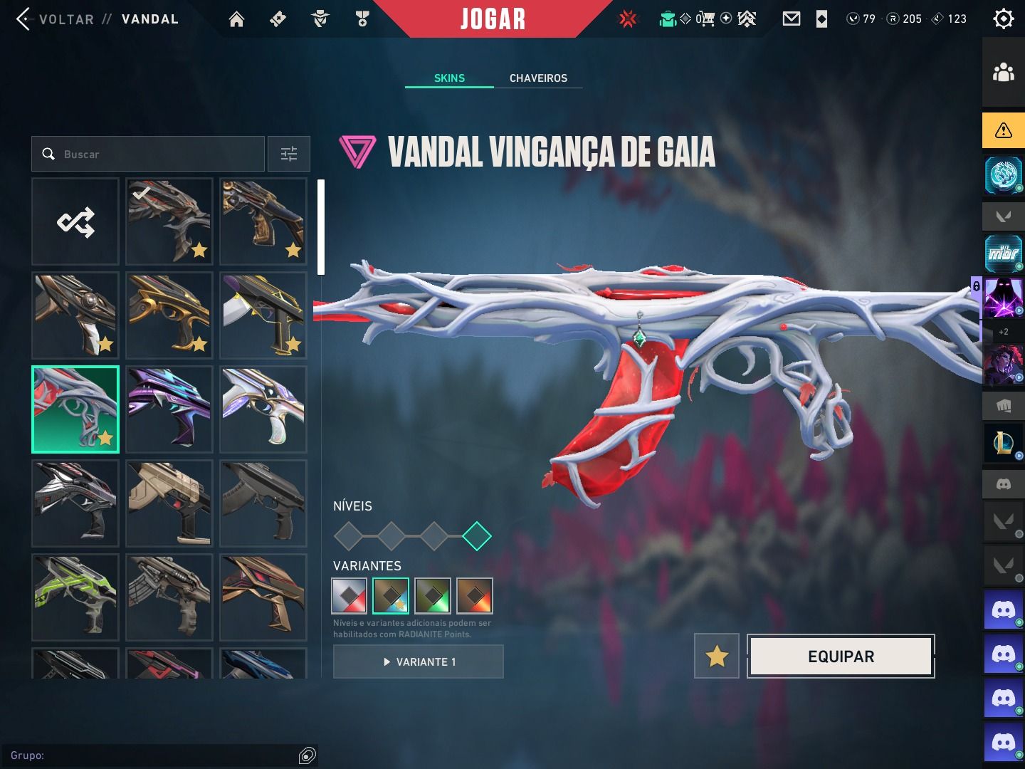 CONTA PEAK ASCENDENTE 1 COM VARIAS SKINS