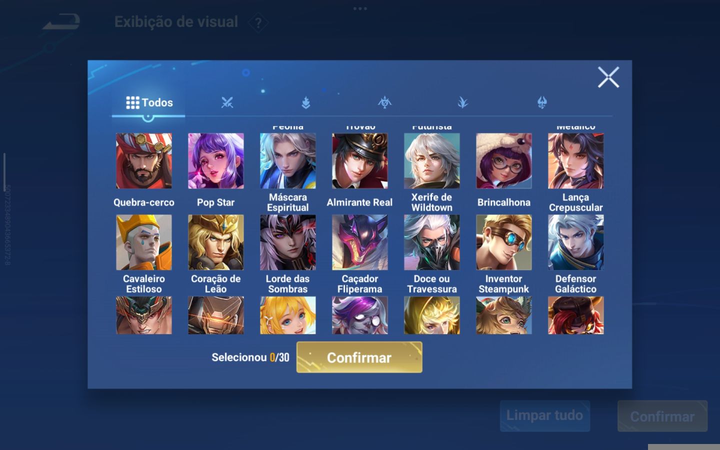 Conta Honor of Kings nível 100 + Várias skins