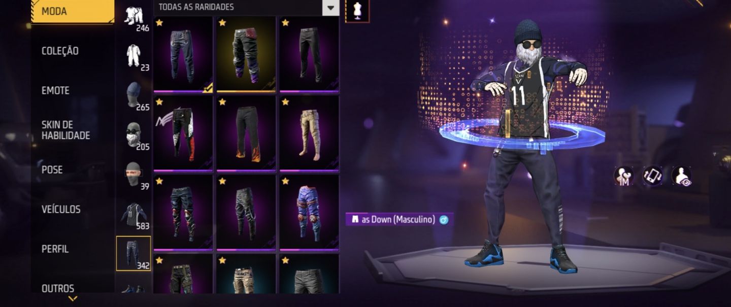 CONTA FREE FIRE RARA 8 ANOS