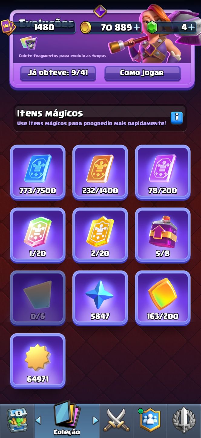 Venda de conta Clash Royale
