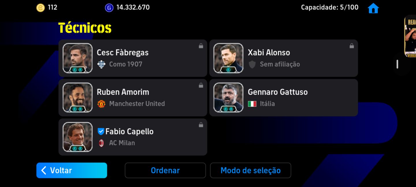CONTA BRABA DE EFOOTBALL MOBILE