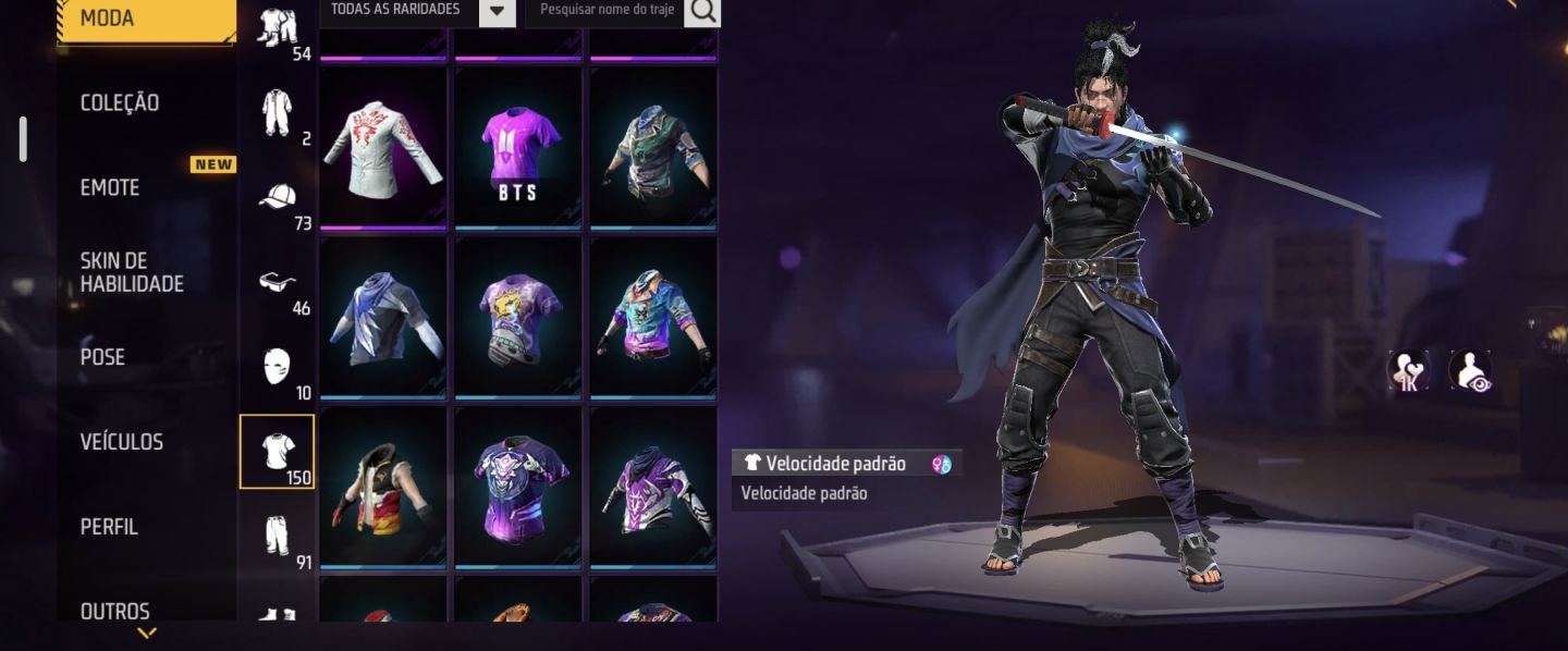 CONTA FREE FIRE NV.53 | 240+ ITENS | 54 CONJUNTOS