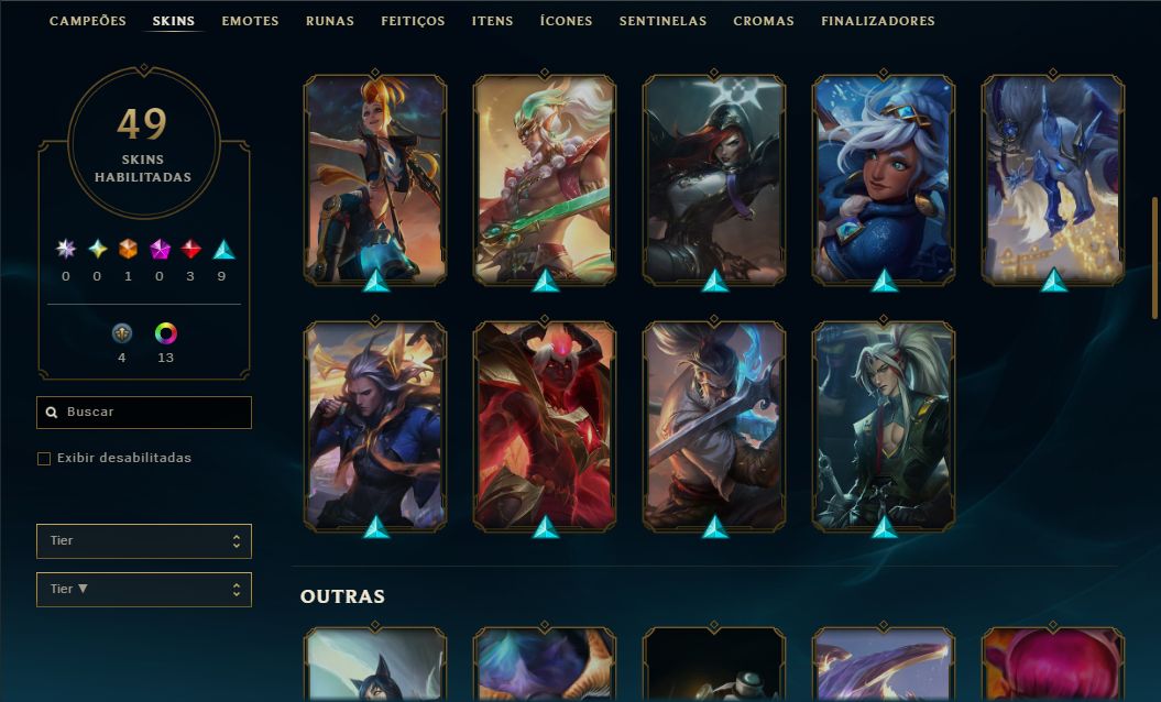 Conta Diamante 3 56 lp 60% de winrate League of Legends