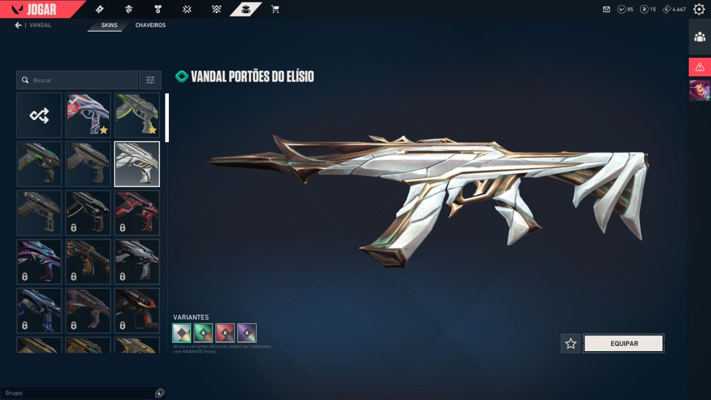 Valorant Nível 67 | Vandal Gaia + Karambit Saqueadora + Phantom pinaculo