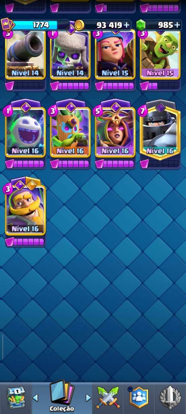 Conta de Clash Royale antiga nível 16