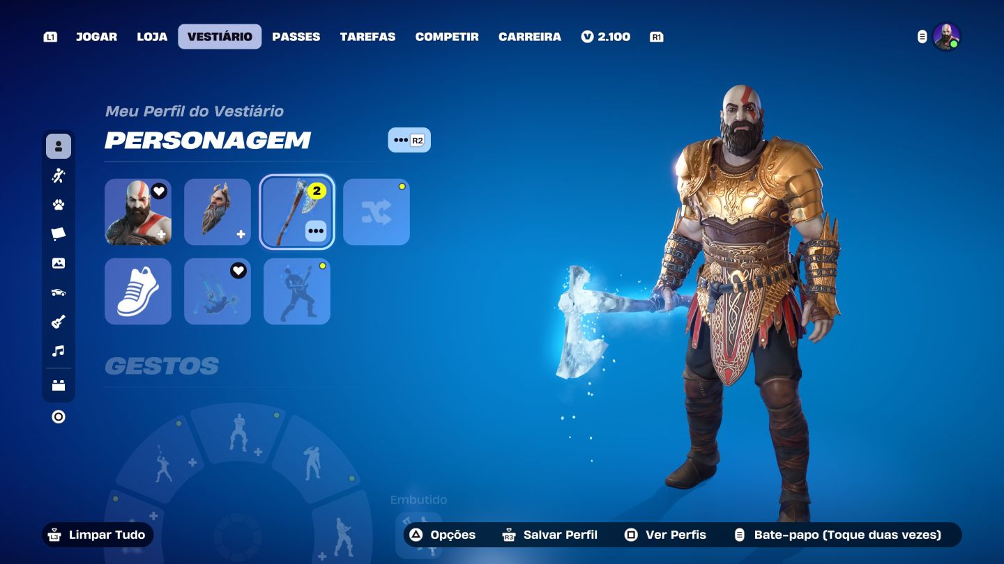 Fortnite Season 7 Cap 1 + STW (Farm VBucks) + 2100 VBucks + Kratos | Anime Skins