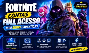 CONTAS DE FORTNITE - COM SKINS GARANTIDAS - E-MAIL ALTERÁVEL