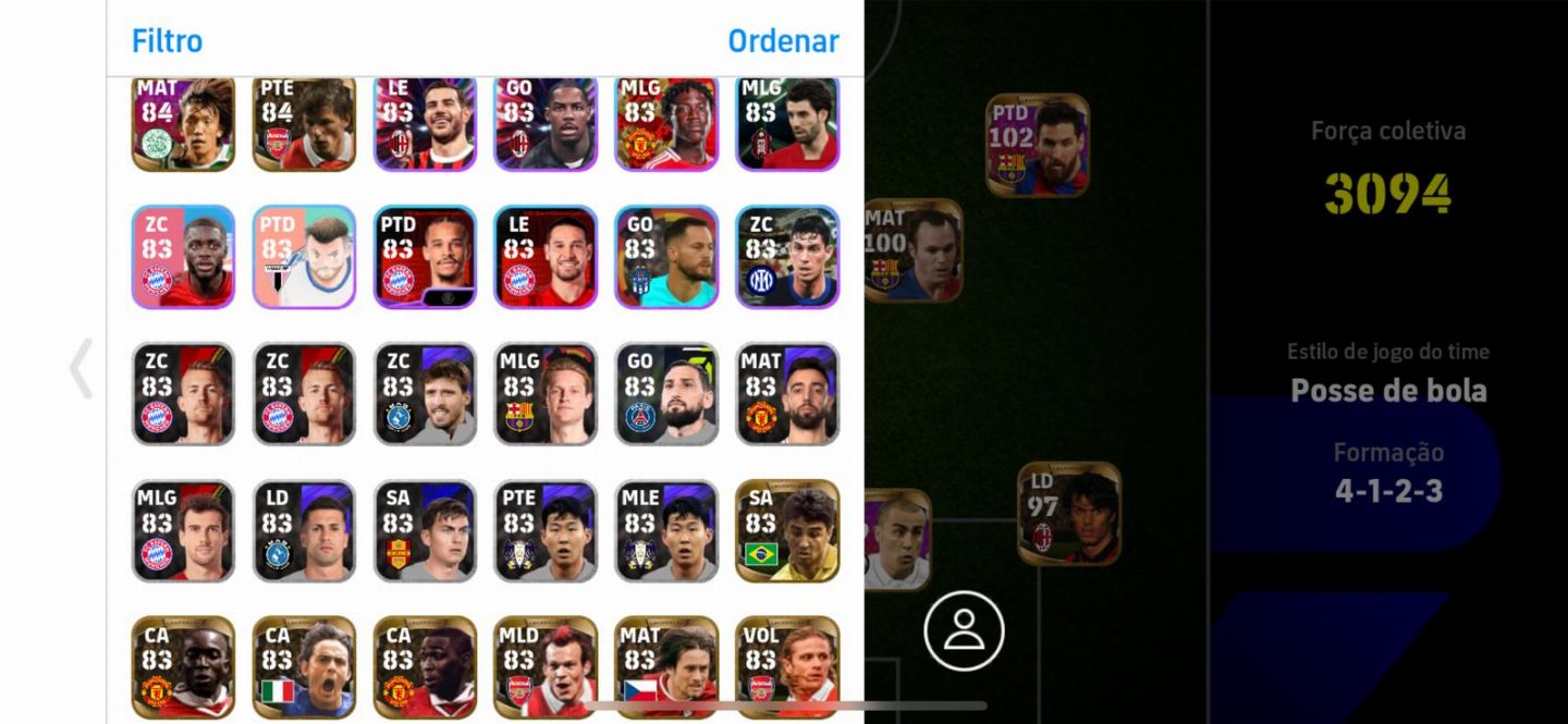 CONTA EFOOTBALL MUITO ANTIGA COM RONALDINHO