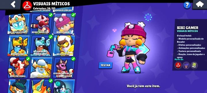 Conta de Brawl Stars com Mais de 100K Todos os Personagens e Muitos Prestígios