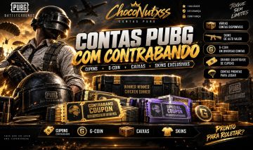 CONTA PUBG - CUPONS DE CONTRABANDO - CAIXAS - SKIN - G-COIN - PROGRESSIVAS