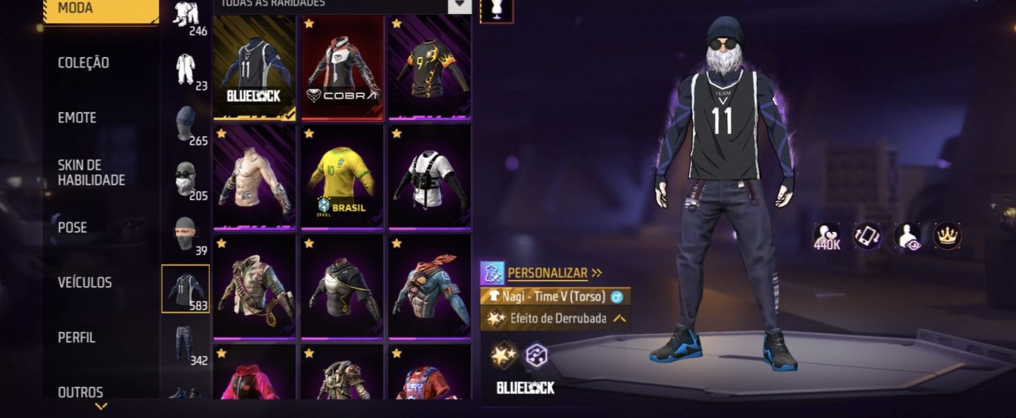 CONTA FREE FIRE RARA 8 ANOS