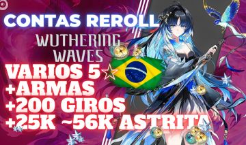 CONTAS WUTHERING WAVES| VARIOS 5 ESTRELAS LIMITADOS, ARMAS E MUITO GIROS