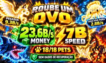 CONTA ROUBE UM OVO | 23,6B/s MONEY | 7B SPEED | PEGASUS 9,3B/s | 18 PETS